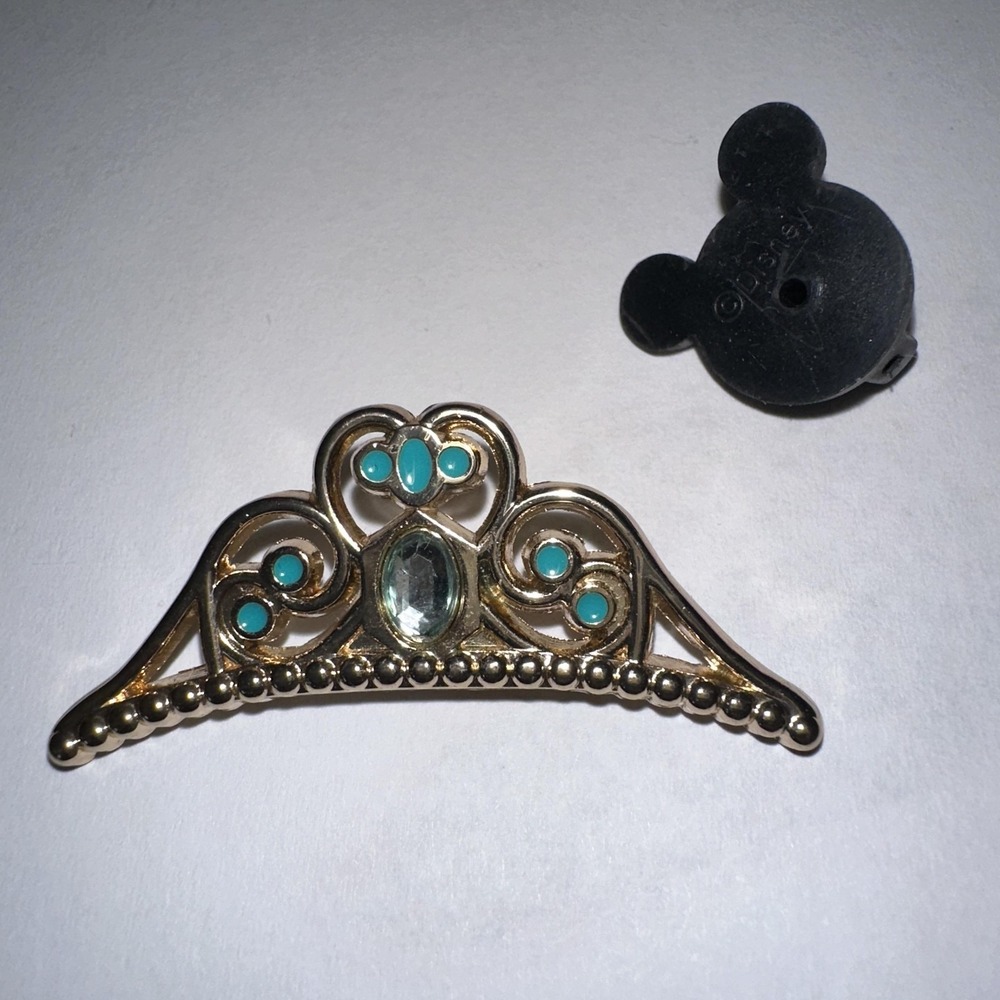 Disney Princess Jasmine Tiara Aladdin Trading Pin 2021 Turquoise Gold Tone Crown